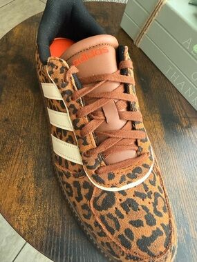 Leopard Print Sneakers with Brown Soles